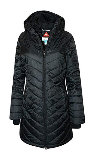 Columbia Women's Morning Light II Omni Heat Long Jacket Coat Puffer, BLACK (M)